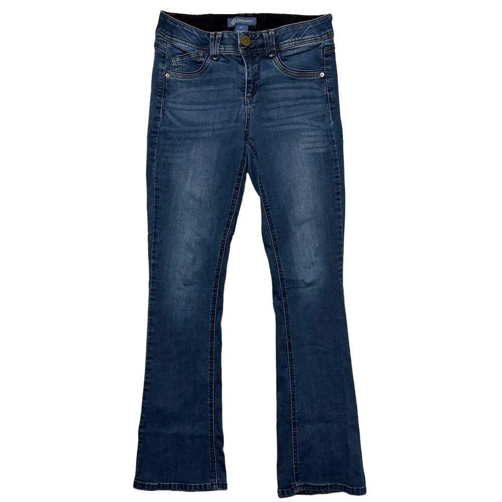 Democracy Ab Solution Bootcut Jeans Womens 6 Blue Dark Wash Mid Rise 30x31 Denim